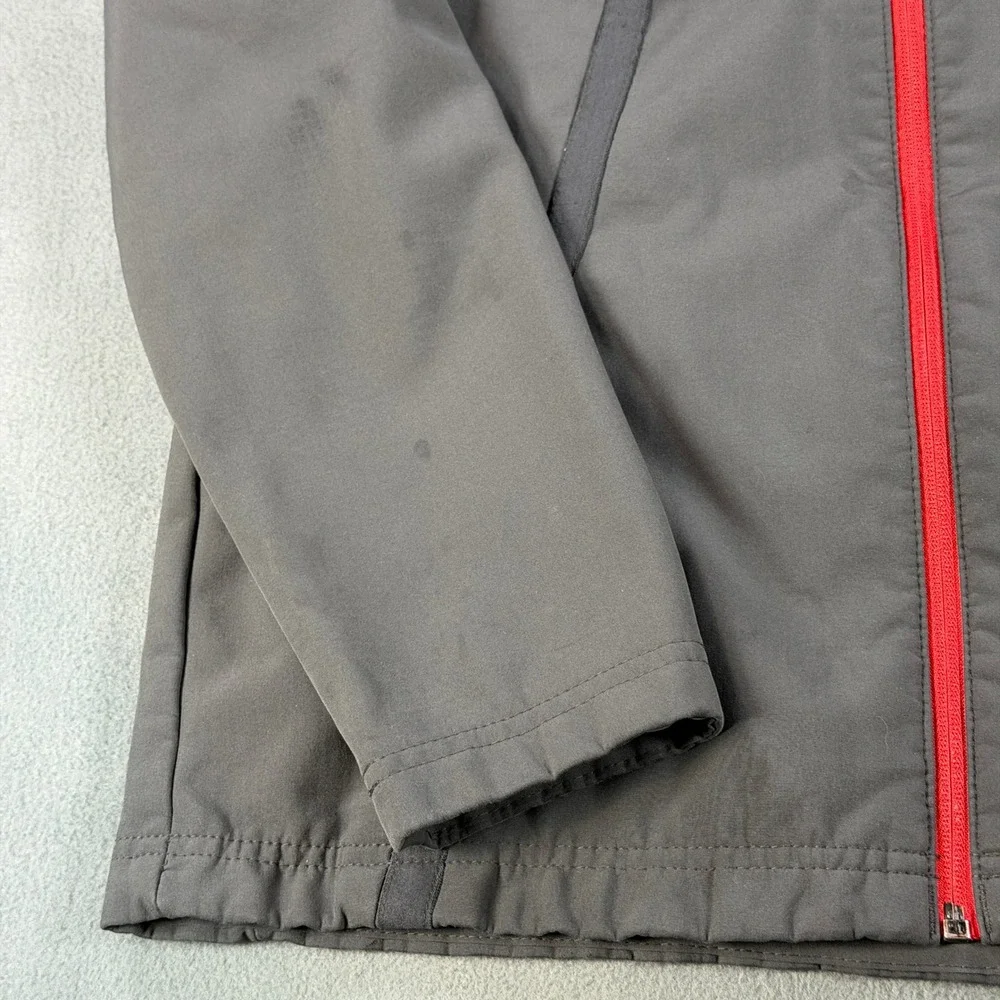 Champion C9 Boys Gray Red Softshell Full Zip Hooded‎ Jacket Size XL 16-18